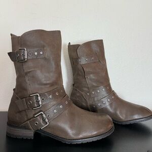 DV Dolce Vita Brown Moto Boots Size 8.5